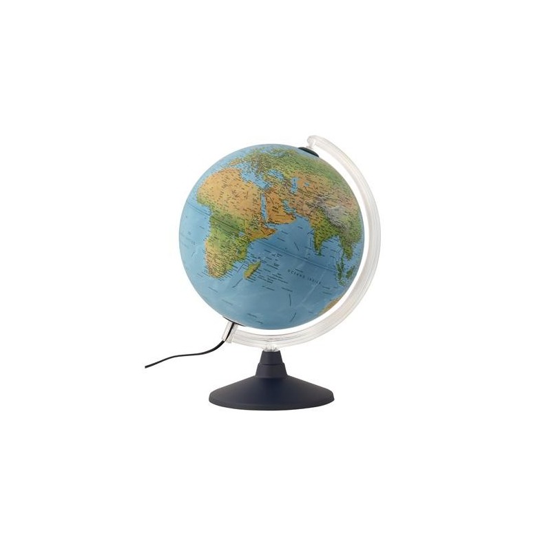 Globo Terráqueo ELITE 30 cm con Luz | Cartografía Dual Físico/Político | PlanetaGeografico