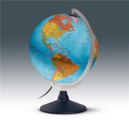 Globo Terráqueo ELITE 30 cm con Luz | Cartografía Dual Físico/Político | PlanetaGeografico