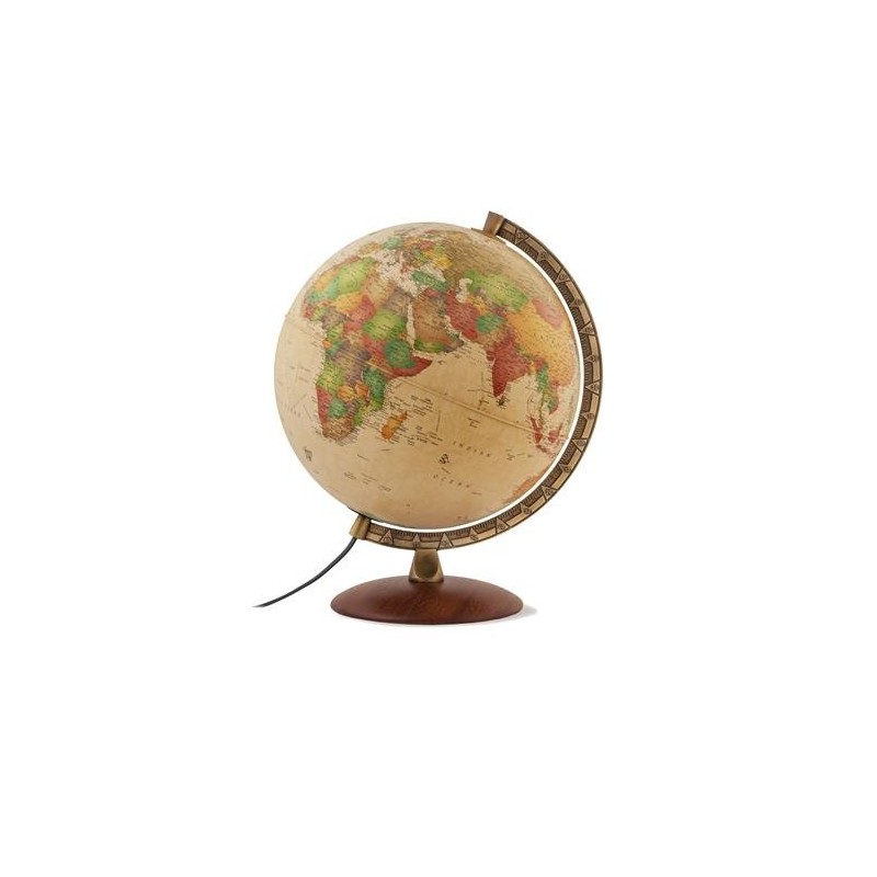 Globo terráqueo Antiquus - Estilo vintage con base de madera