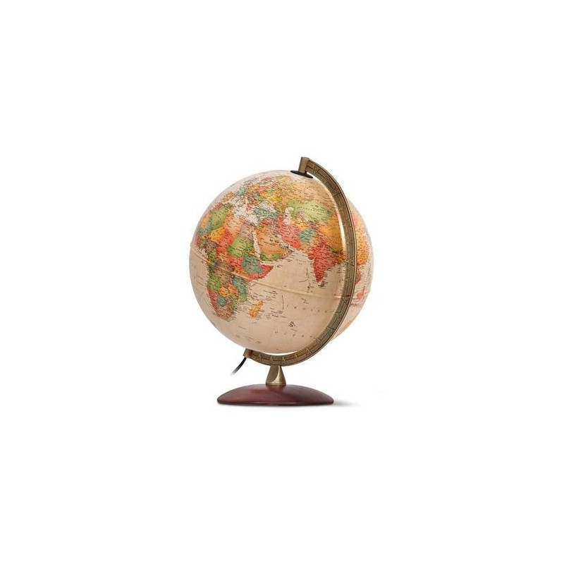 Globo terráqueo Antiquus - Estilo vintage con base de madera