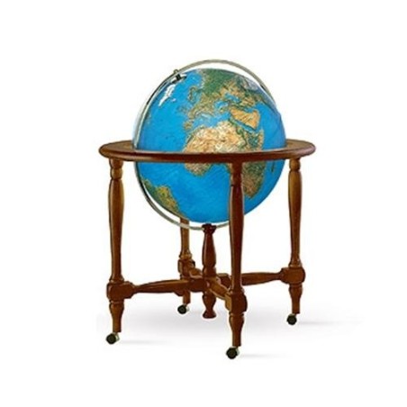Globo Terráqueo Cinthia Blue de Pie | 50cm con Luz LED y Base de Nogal Globo Terráqueo Cinthia Blue de Pie | 50cm con Luz LED y Base de Nogal