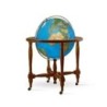 Globo Terráqueo Cinthia Blue de Pie | 50cm con Luz LED y Base de Nogal