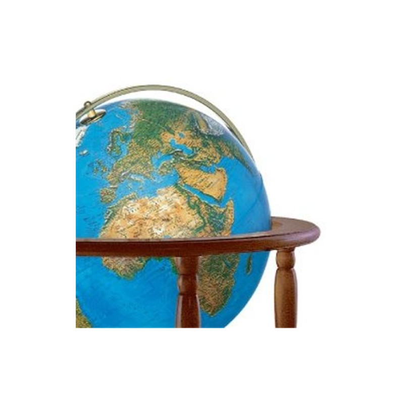 Globo Terráqueo Cinthia Blue de Pie | 50cm con Luz LED y Base de Nogal