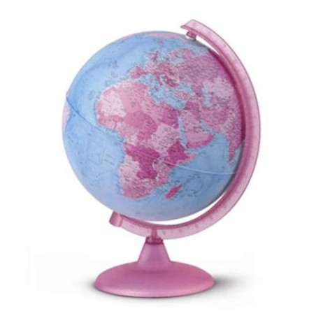 Globo Terráqueo Rosa| 25cm para Niños y Decoración Infantil