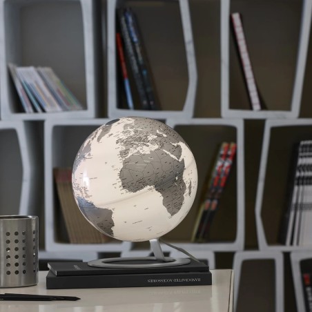 Globo terráqueo modelo I-Globe cromo con luz