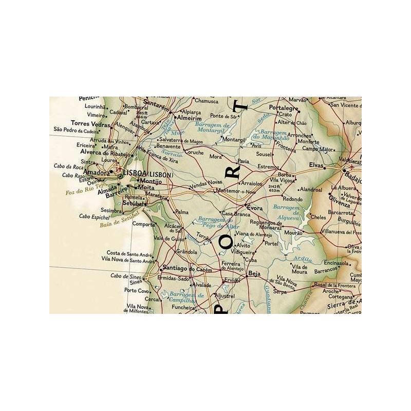 Mapa de España y Portugal de National Geographic