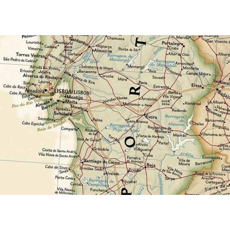 Mapa de España y Portugal de National Geographic