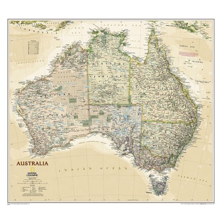 Mapa de Australia Executive de National Geographic