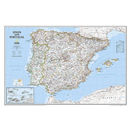 Mapa de España y Portugal Clásico de National Geographic Mapa de España y Portugal Clásico de National Geographic