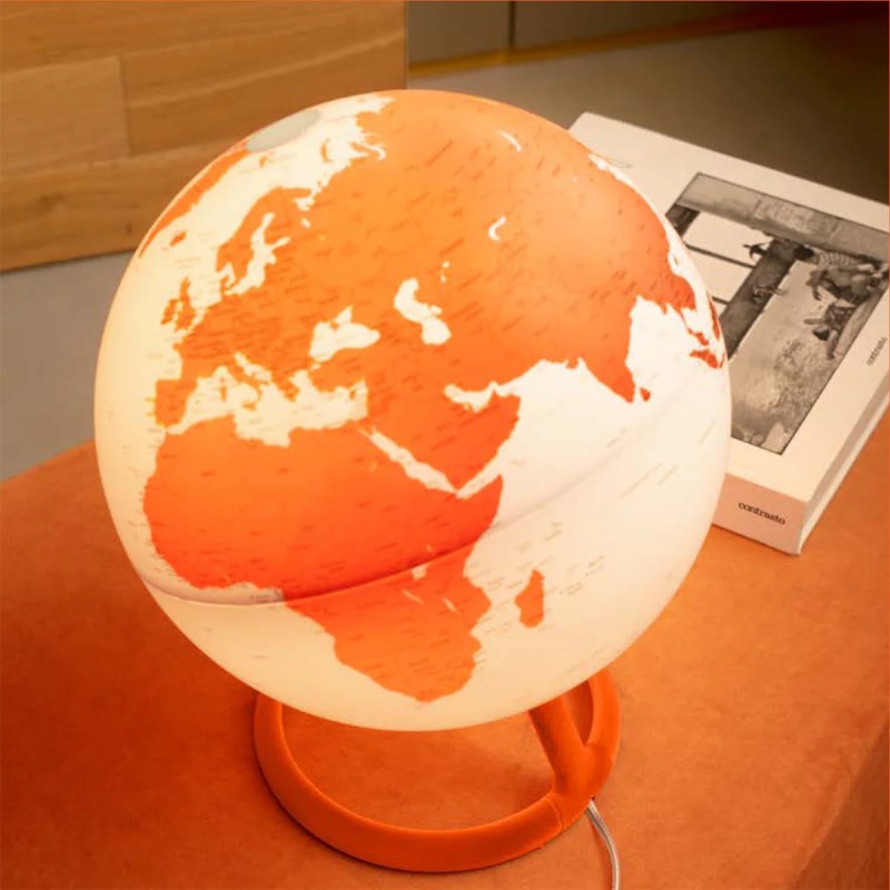 Globo terráqueo Evolve Velvet Naranja