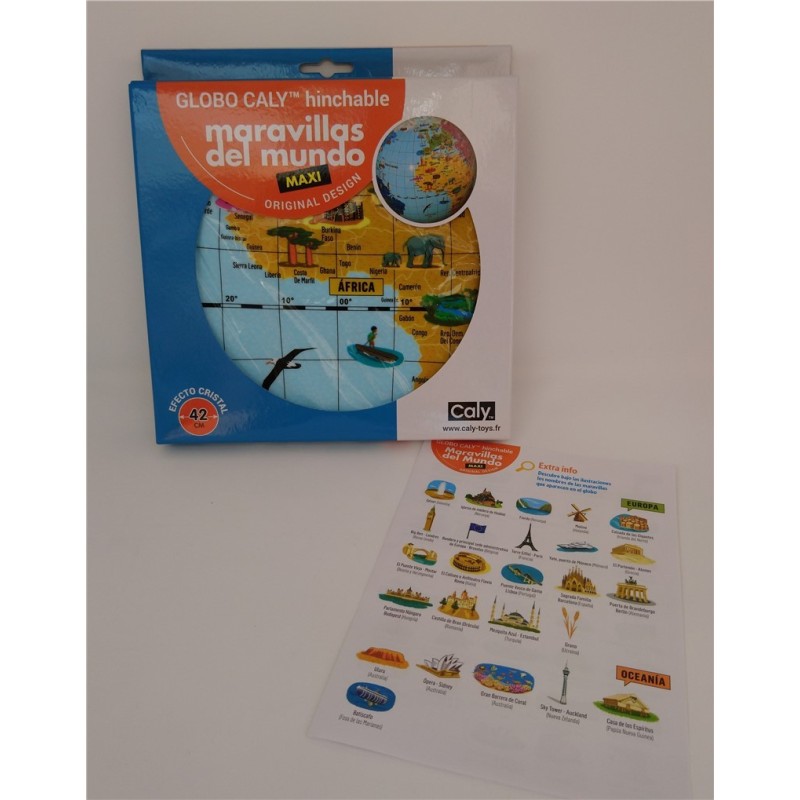 Globo terráqueo hinchable Maravillas del Mundo