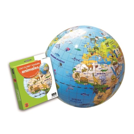 Globo Terráqueo Hinchable  "Animales", de 30cm