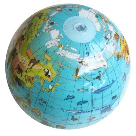 Globo Terráqueo Hinchable  "Animales", de 30cm