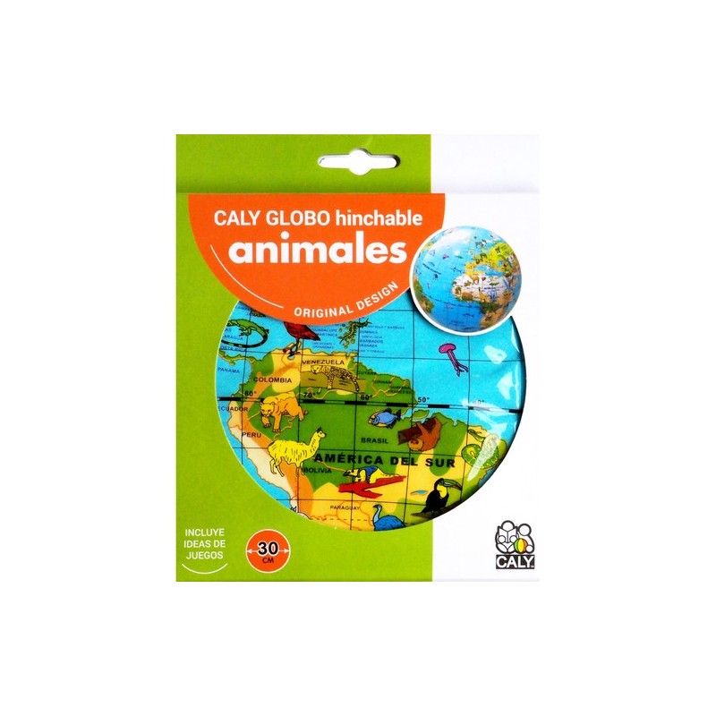 Globo Terráqueo Hinchable  "Animales", de 30cm