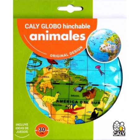 Globo Terráqueo Hinchable  "Animales", de 30cm