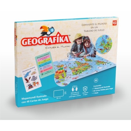 Juego de mesa Mapamundi ilustrado Juego de mesa Mapamundi ilustrado