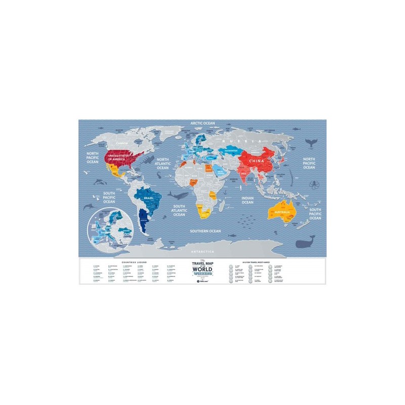 Mapamundi de rascar 60x40