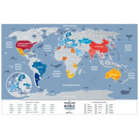 Mapamundi de rascar 60x40