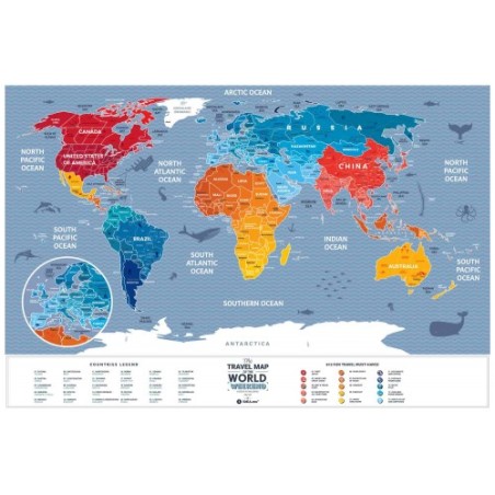 Mapamundi de rascar 60x40
