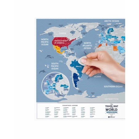 Mapamundi de rascar 60x40