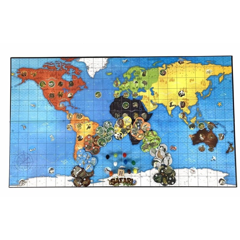 Juego de mesa SAFARI. El juego de los animales