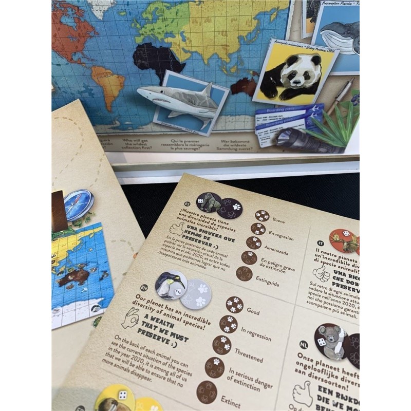 Juego de mesa SAFARI. El juego de los animales