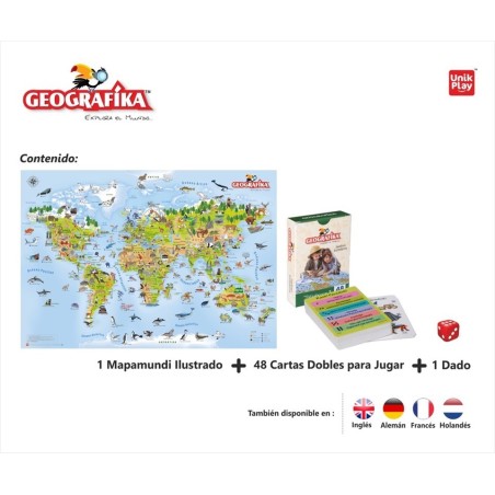 PACK MUNDO – Globo Terráqueo Lumiere + Juego de Mesa Mapamundi Ilustrado