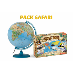 PACK SAFARI – Globo Terráqueo Safari 25 + Juego de Mesa Safari