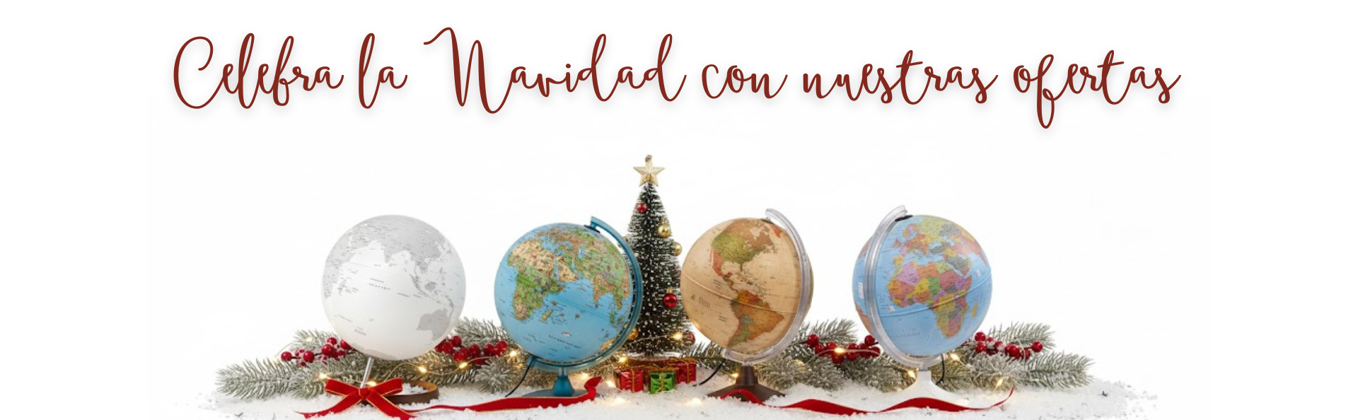 Globos terraqueos Navidad